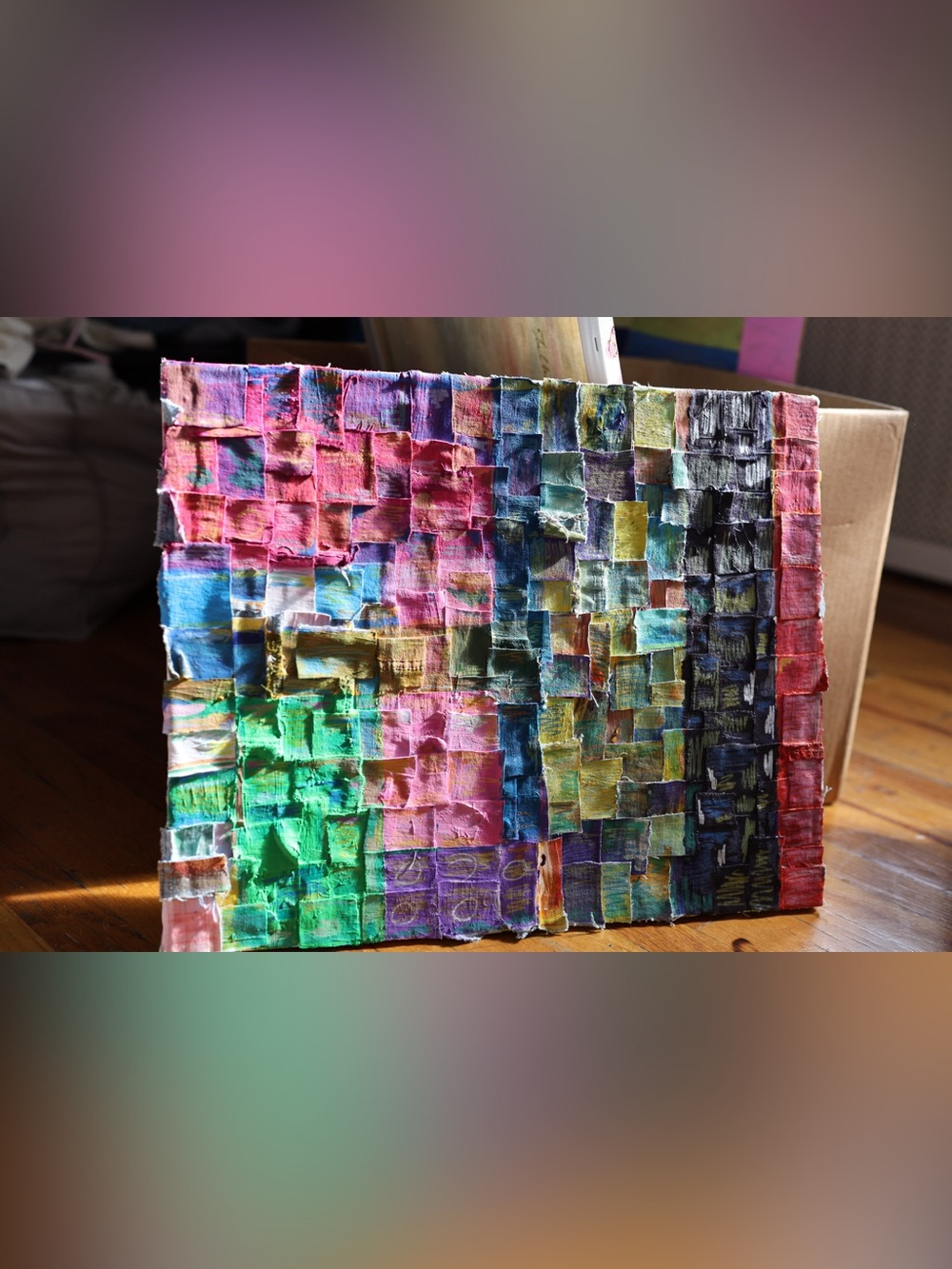 Abstract Woven Textile Wall Art - Multicolor